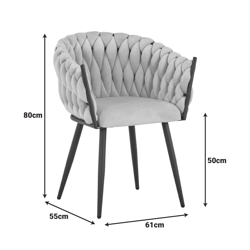 Πολυθρόνα Vivian pakoworld κίτρινο βελούδο-πόδι μαύρο μέταλλο 61x55x80εκ 5