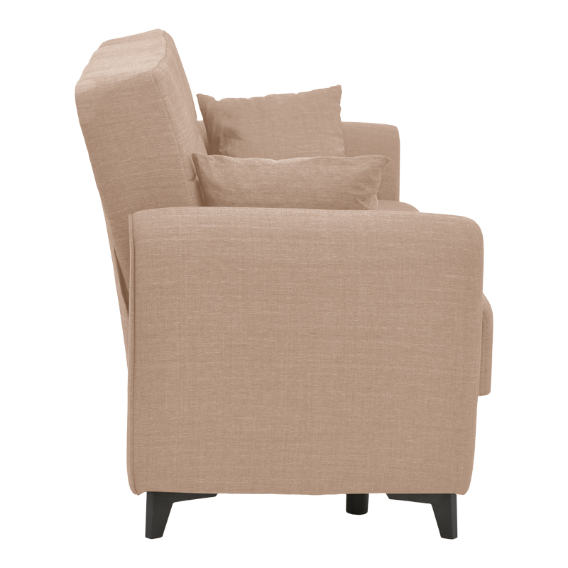 Καναπές-κρεβάτι με αποθηκευτικό χώρο διθέσιος Lincoln pakoworld μπεζ ύφασμα 165x75x85εκ 4