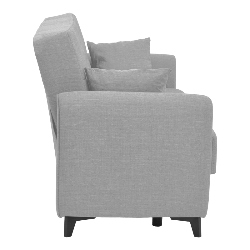 Καναπές-κρεβάτι με αποθηκευτικό χώρο διθέσιος Lincoln pakoworld γκρι-μπεζ ύφασμα 165x75x85εκ 4