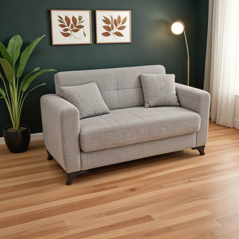 Καναπές-κρεβάτι με αποθηκευτικό χώρο διθέσιος Modesto pakoworld γκρι ύφασμα 155x85x80εκ 1