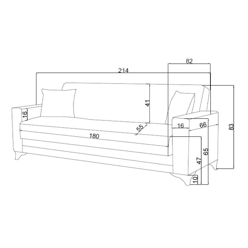Σετ σαλονιού 2τεμ Vox pakoworld ύφασμα σε ανθρακί απόχρωση 10