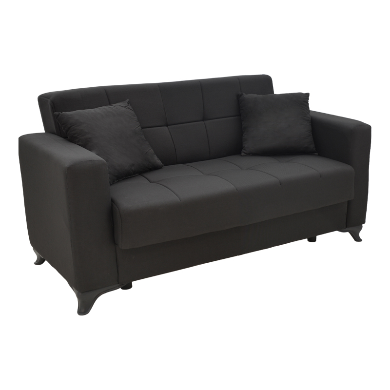 Σετ σαλονιού 2τεμ Modesto pakoworld ύφασμα σε μαύρη απόχρωση 7