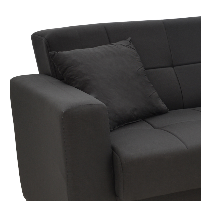 Σετ σαλονιού 2τεμ Modesto pakoworld ύφασμα σε μαύρη απόχρωση 8