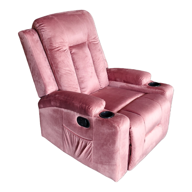Πολυθρόνα relax Gessel pakoworld βελούδο σάπιο μήλο 80x90x98εκ 1