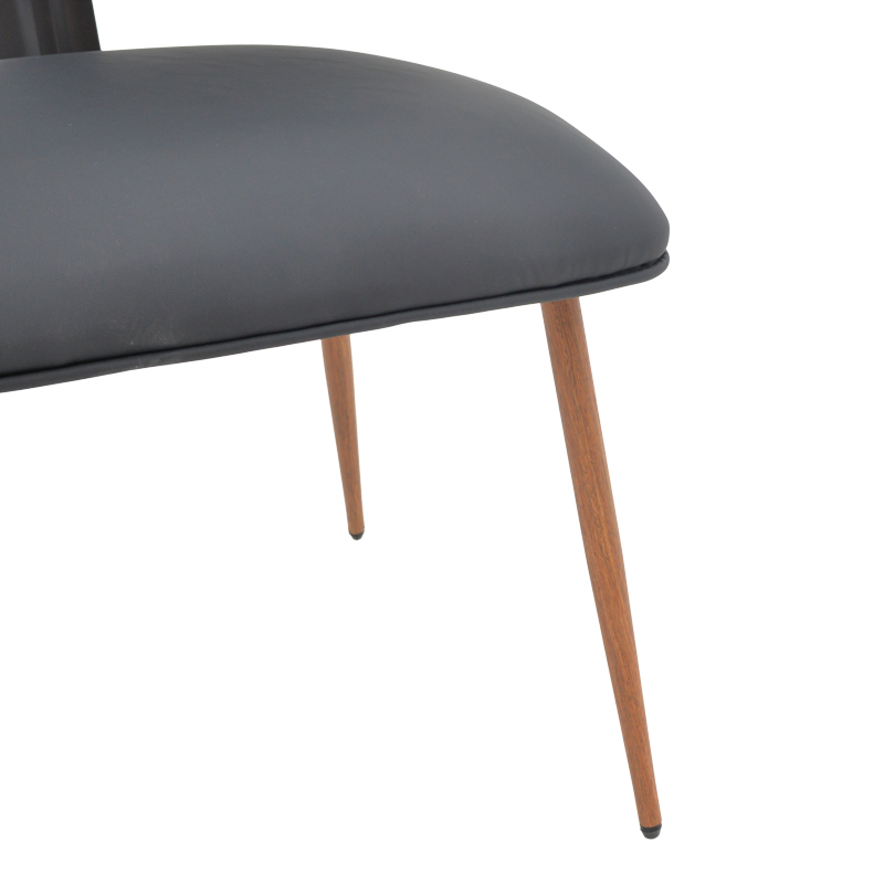 Καρέκλα Ubane pakoworld μαύρο pu-πόδι καρυδί μέταλλο 53x62.5x85εκ 8