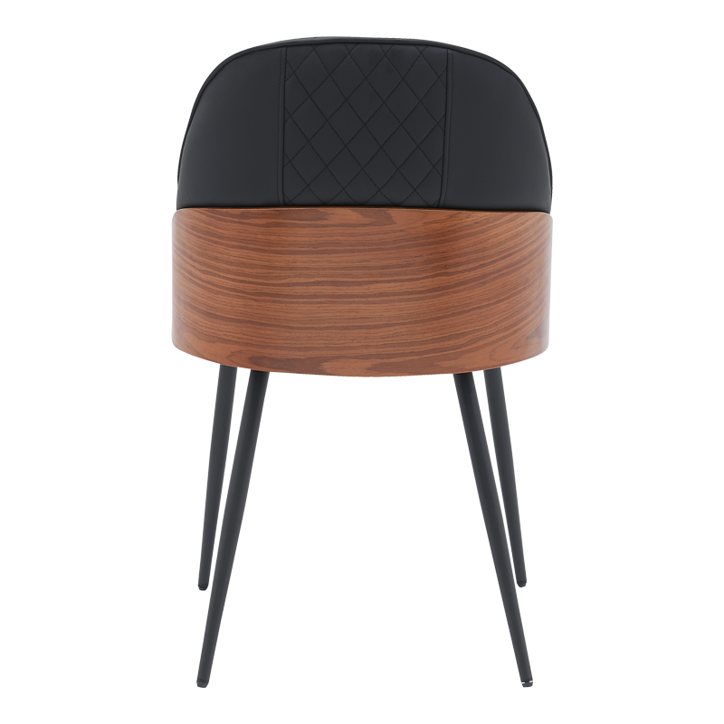 Καρέκλα Konny pakoworld μαύρο pu-καρυδί μέταλλο 48x59x80εκ 5