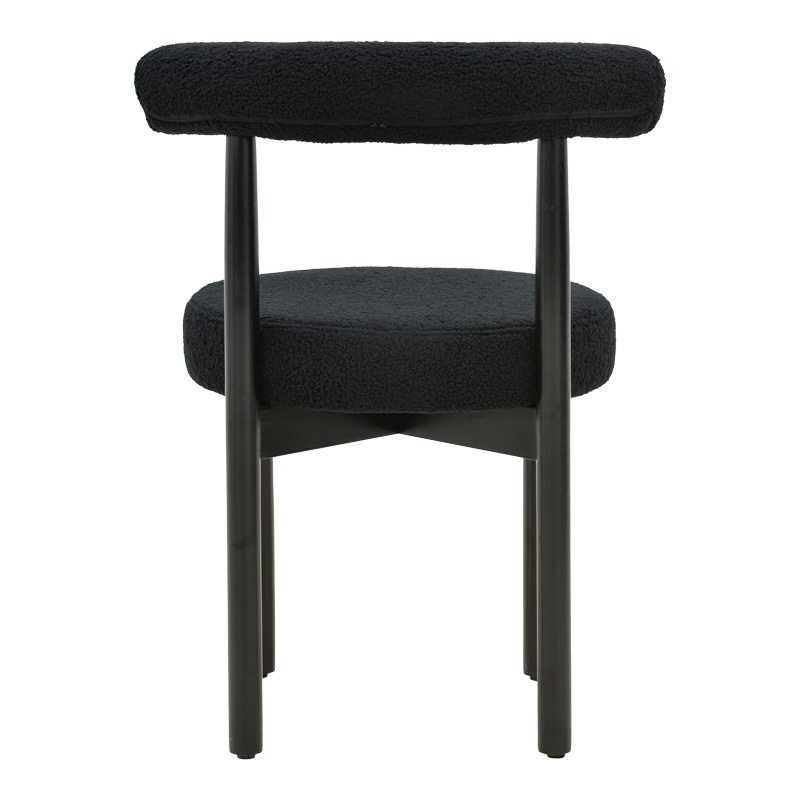 Καρέκλα Fenza pakoworld μαύρο μπουκλέ ύφασμα-πόδι ξύλο οξιάς σε μαύρη απόχρωση 60x54x75εκ 5