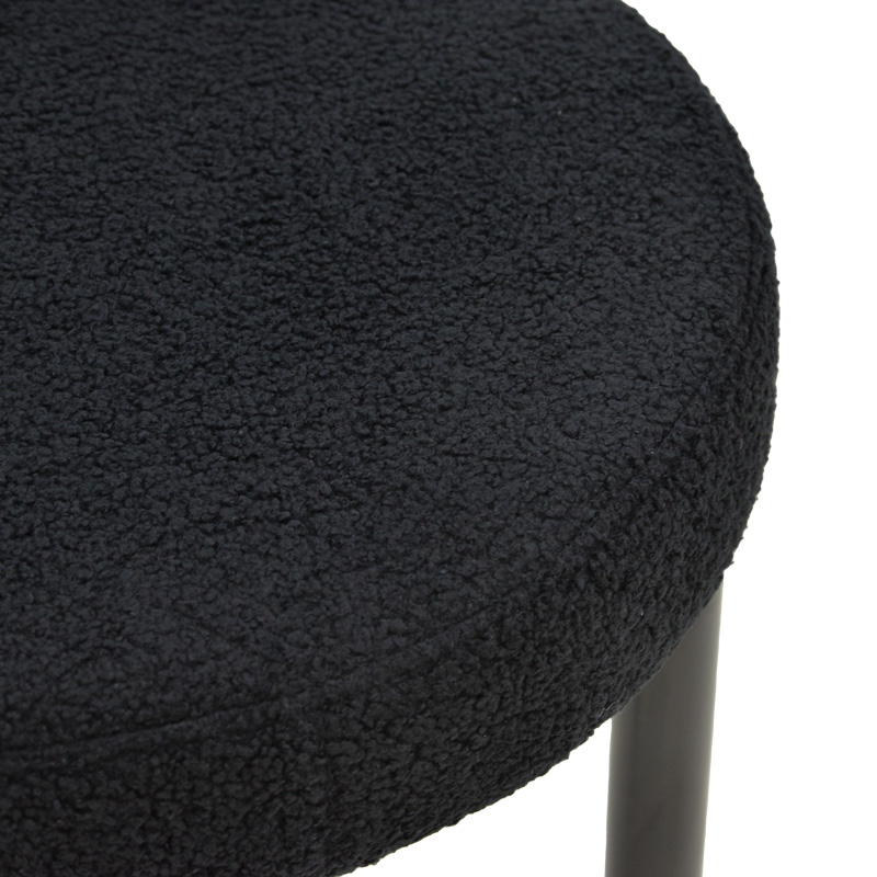 Καρέκλα Fenza pakoworld μαύρο μπουκλέ ύφασμα-πόδι ξύλο οξιάς σε μαύρη απόχρωση 60x54x75εκ 7