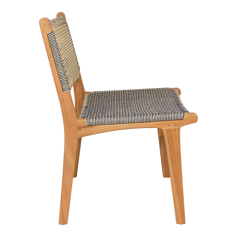 Καρέκλα Darien pakoworld σκελετός teak ξύλο σε φυσική απόχρωση και κρεμ-μαύρο pe σχοινί 52x62x86εκ 5
