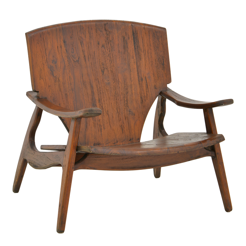 Πολυθρόνα Brazin pakoworld καρυδί teak ξύλο 72x71x77εκ 1