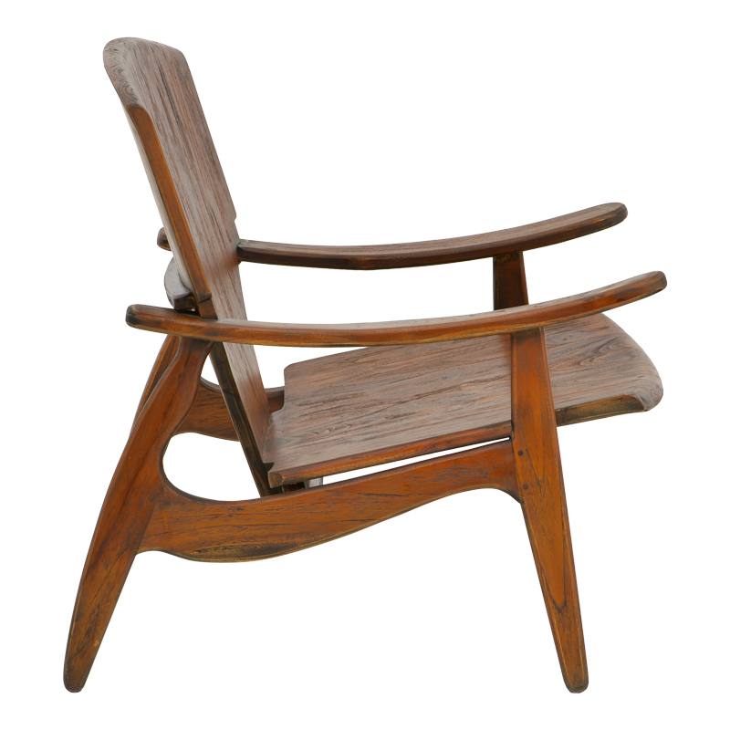 Πολυθρόνα Brazin pakoworld καρυδί teak ξύλο 72x71x77εκ 4