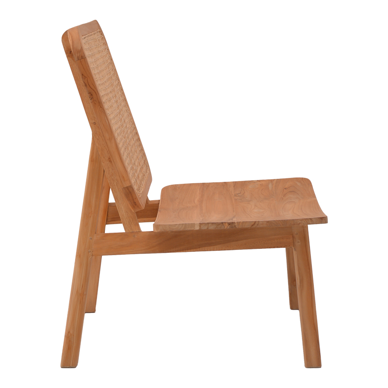 Πολυθρόνα Viborg pakoworld φυσικό teak ξύλο-φυσικό rattan 60x75x87εκ 5