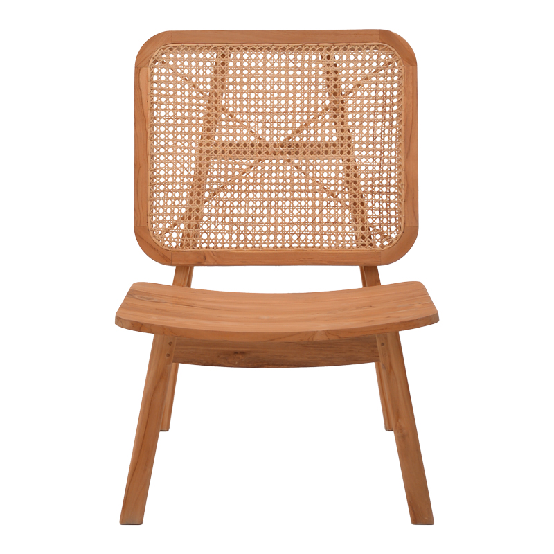 Πολυθρόνα Viborg pakoworld φυσικό teak ξύλο-φυσικό rattan 60x75x87εκ 6