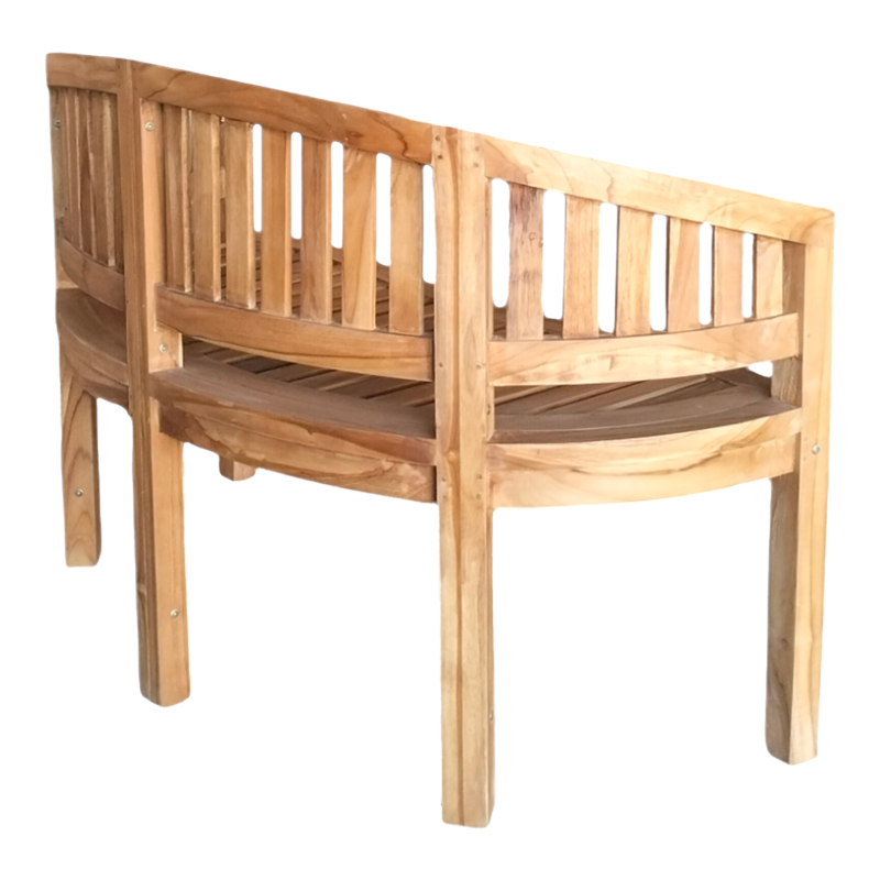Καναπές διθέσιος Coren pakoworld φυσικό teak ξύλο 130x61x87εκ 3