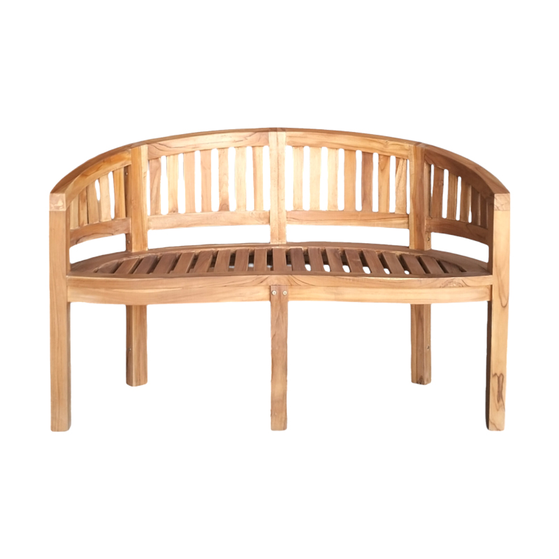 Καναπές διθέσιος Coren pakoworld φυσικό teak ξύλο 130x61x87εκ 4