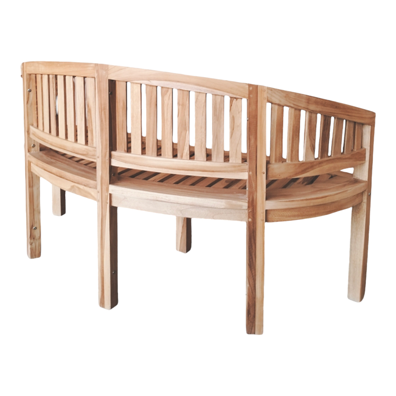 Καναπές τριθέσιος Coren pakoworld φυσικό teak ξύλο 150x61x87εκ 3