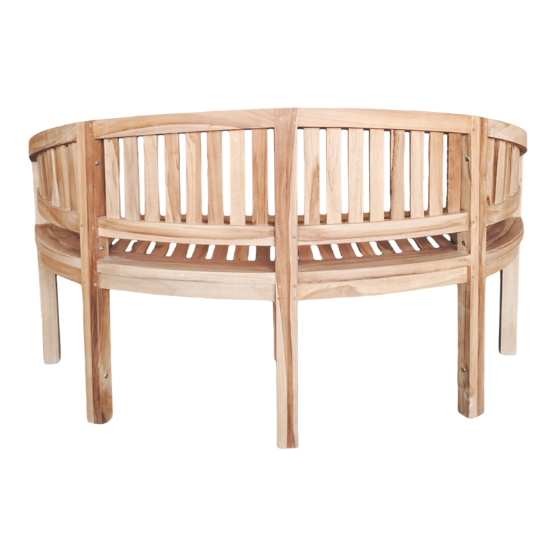 Καναπές τριθέσιος Coren pakoworld φυσικό teak ξύλο 150x61x87εκ 6