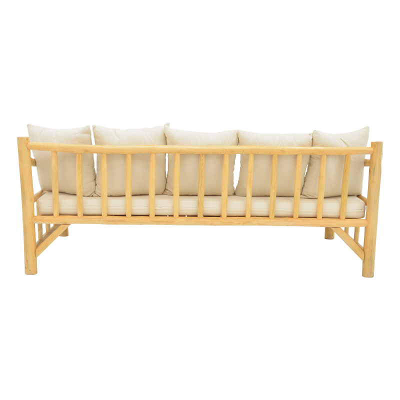 Καναπές Roziana pakoworld φυσικό teak ξύλο 210x100x80εκ 5