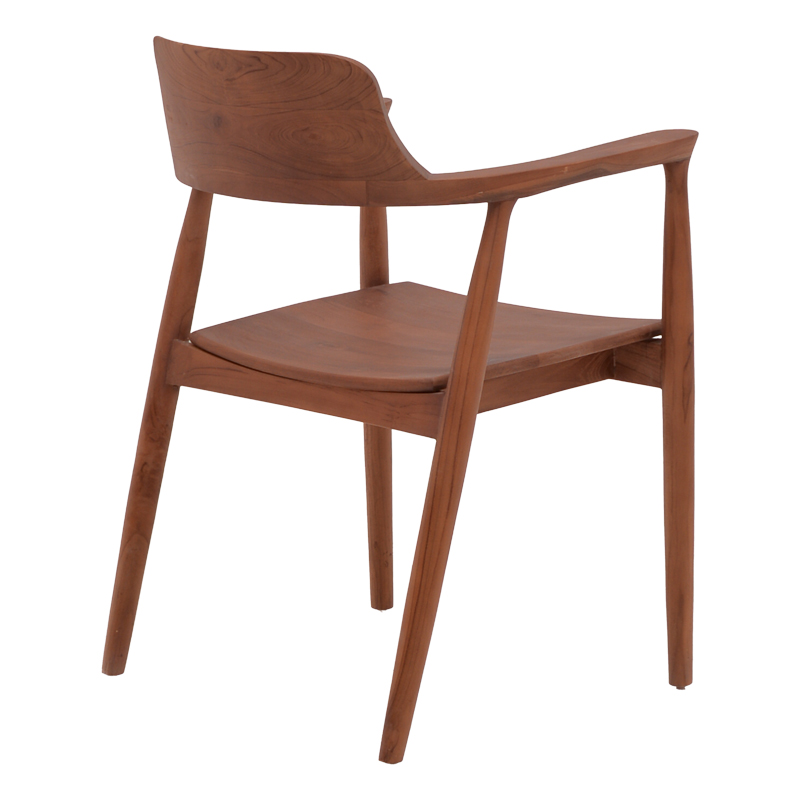 Πολυθρόνα Jambene pakoworld teak ξύλο σε καρυδί απόχρωση 57x54x79εκ 4