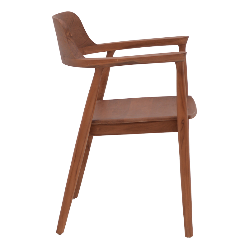 Πολυθρόνα Jambene pakoworld teak ξύλο σε καρυδί απόχρωση 57x54x79εκ 5
