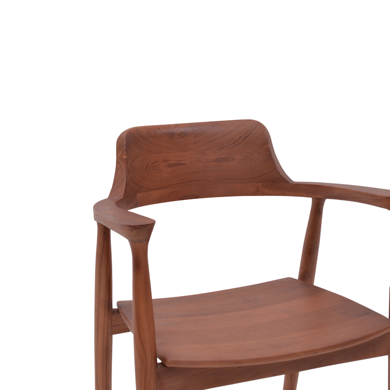 Πολυθρόνα Jambene pakoworld teak ξύλο σε καρυδί απόχρωση 57x54x79εκ 8