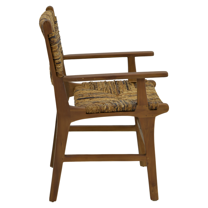Πολυθρόνα Refane pakoworld φυσικό teak ξύλο-ψάθα 55x60x85εκ 5