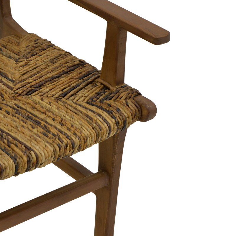 Πολυθρόνα Refane pakoworld φυσικό teak ξύλο-ψάθα 55x60x85εκ 8