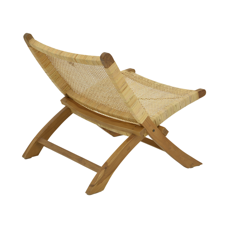 Πολυθρόνα Jerenze pakoworld φυσικό teak ξύλο-φυσικό rattan 65x78x68εκ 3