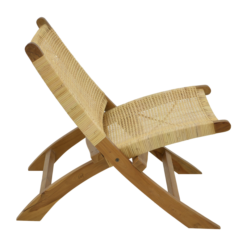 Πολυθρόνα Jerenze pakoworld φυσικό teak ξύλο-φυσικό rattan 65x78x68εκ 4