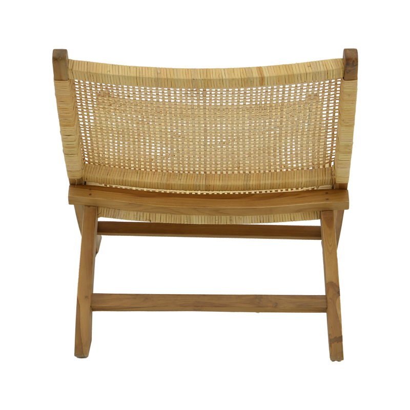 Πολυθρόνα Jerenze pakoworld φυσικό teak ξύλο-φυσικό rattan 65x78x68εκ 6