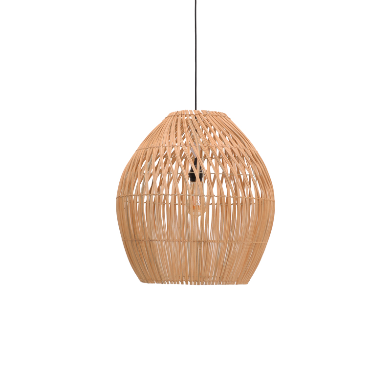 Φωτιστικό οροφής Irden Inart rattan σε φυσική απόχρωση Φ50x40εκ 1