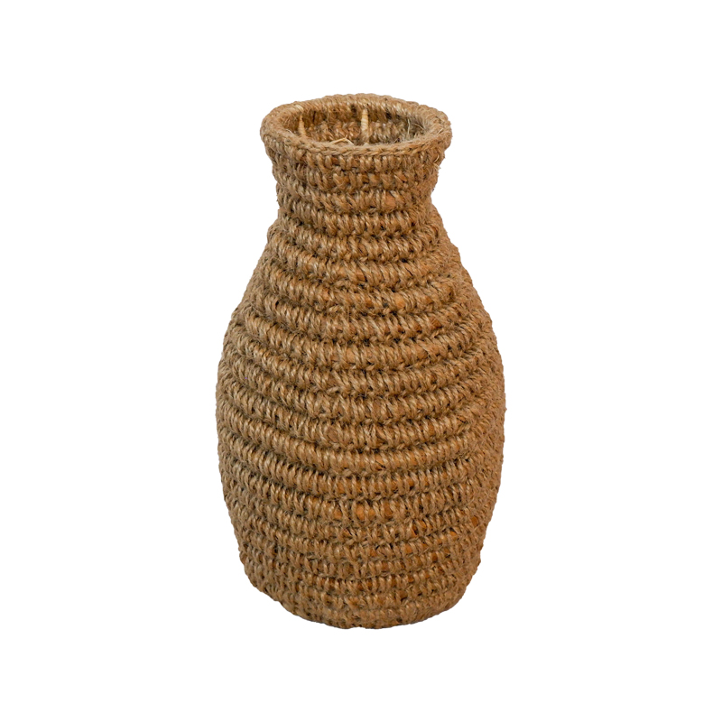 Βάζο Agelen I Inart sisal σε φυσική απόχρωση Φ20x33εκ 1
