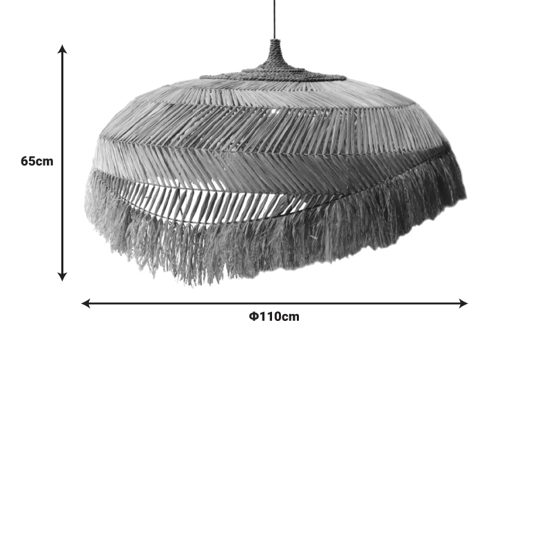 Φωτιστικό οροφής Izert Inart sisal σε φυσικό χρώμα Φ110x65εκ 2