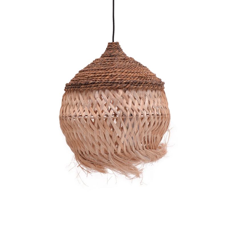 Φωτιστικό οροφής Fiorine Inart abaca σε φυσικό χρώμα Φ55x70εκ 1