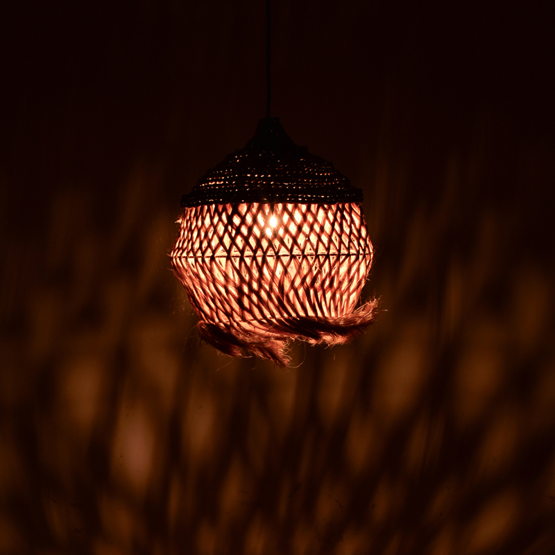 Φωτιστικό οροφής Fiorine Inart abaca σε φυσικό χρώμα Φ55x70εκ 2