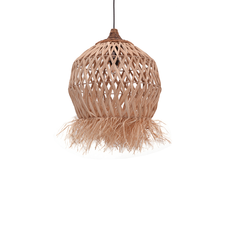 Φωτιστικό οροφής Marjione Inart sisal σε φυσικό χρώμα Φ45x55εκ 1