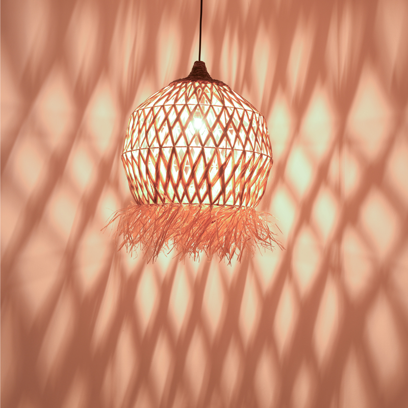 Φωτιστικό οροφής Marjione Inart sisal σε φυσικό χρώμα Φ45x55εκ 2