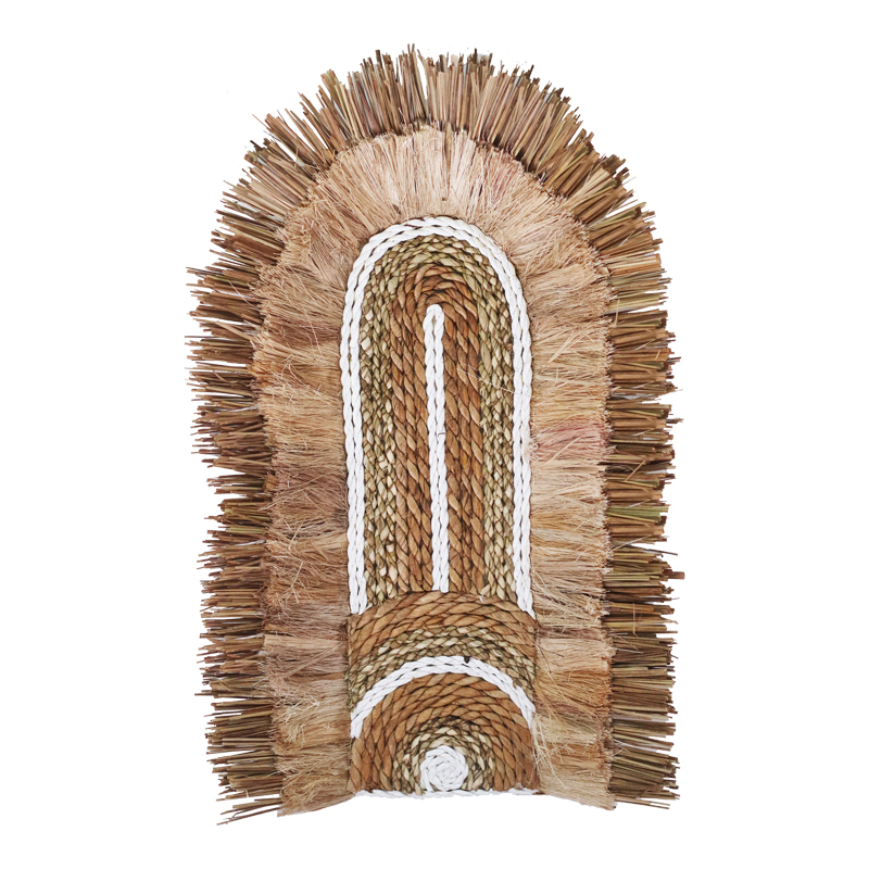 Διακοσμητικό τοίχου Earsy Inart seagrass σε φυσικό χρώμα 58x32x8εκ 1