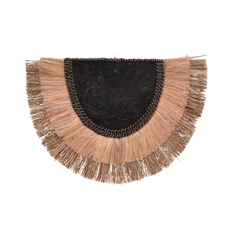 Διακοσμητικό τοίχου Pedrine Inart seagrass-abaca σε φυσικό χρώμα 85x60x6εκ 1
