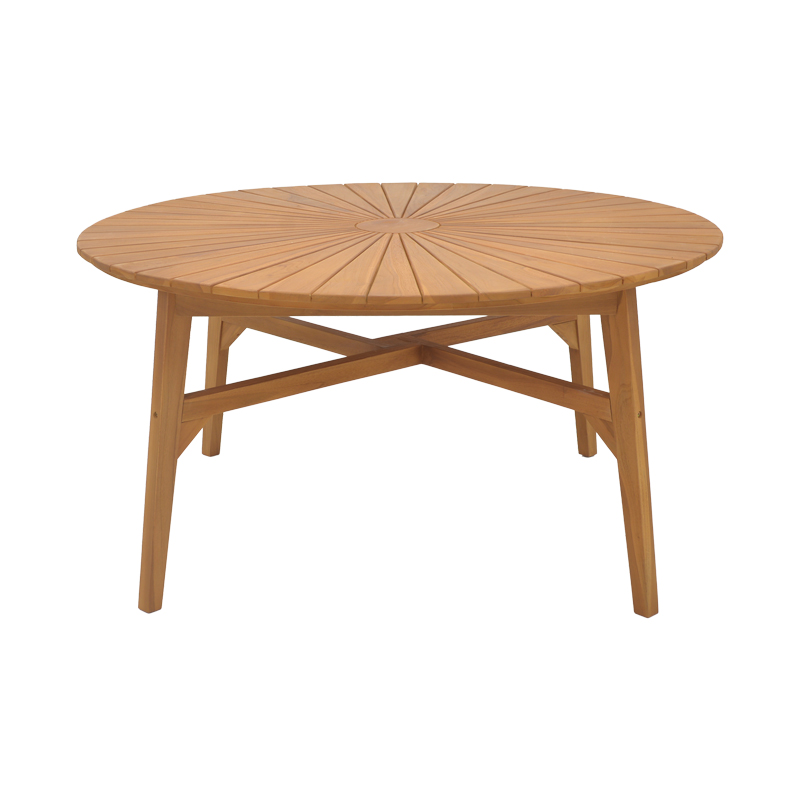 Τραπέζι Colen pakoworld teak ξύλο σε φυσική απόχρωση Φ150x75εκ 2