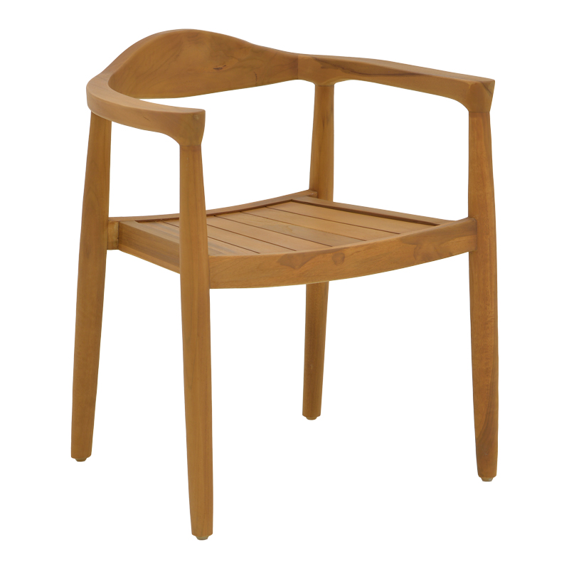 Πολυθρόνα Ganny pakoworld teak ξύλο σε φυσική απόχρωση 59x56x71εκ 1
