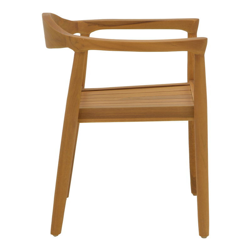 Πολυθρόνα Ganny pakoworld teak ξύλο σε φυσική απόχρωση 59x56x71εκ 5