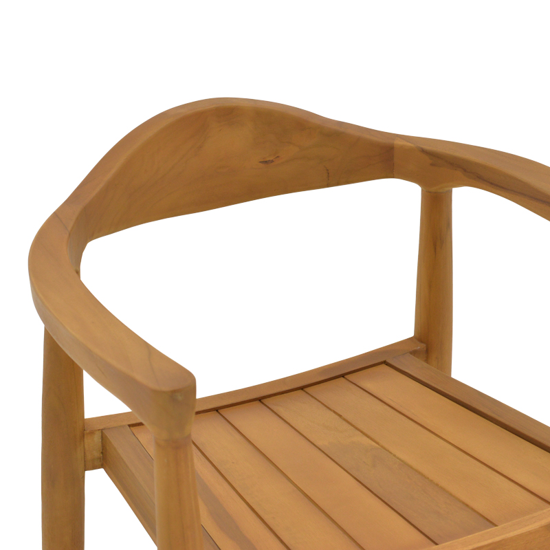 Πολυθρόνα Ganny pakoworld teak ξύλο σε φυσική απόχρωση 59x56x71εκ 8