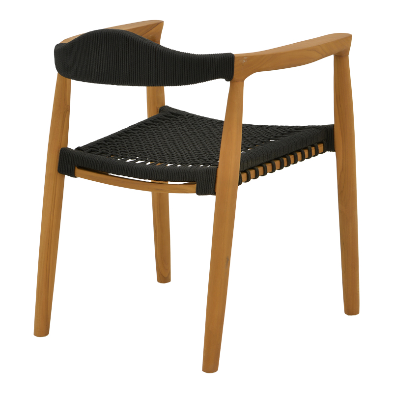 Τραπεζαρία σετ 7τεμ. Ganny-Mady pakoworld teak ξύλο σε φυσική-μαυρη απόχρωση 200x100x75εκ 3