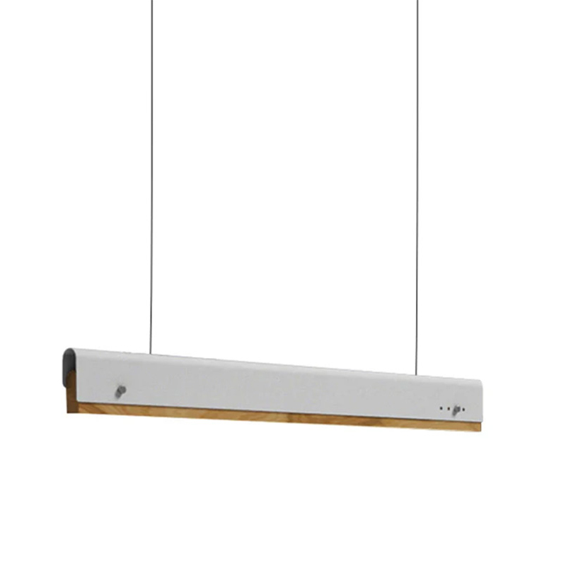 Φωτιστικό οροφής Rafmole pakoworld Led λευκό μέταλλο-ξύλο 120x7.5εκ 1