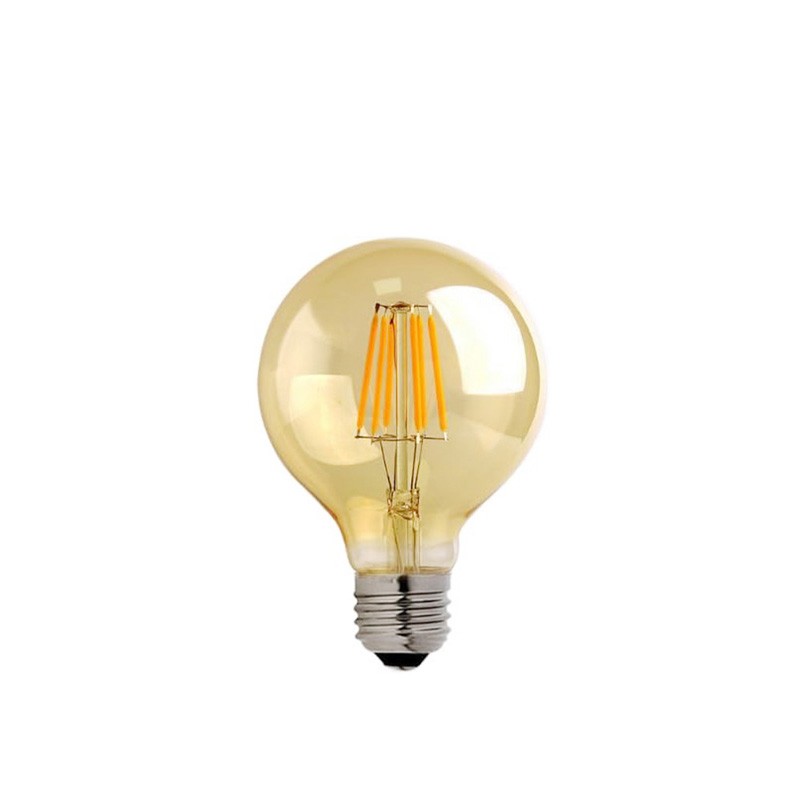 Λαμπτήρας LED G80 Bulb pakoworld 4W E27 2700K 200-220V amber 1