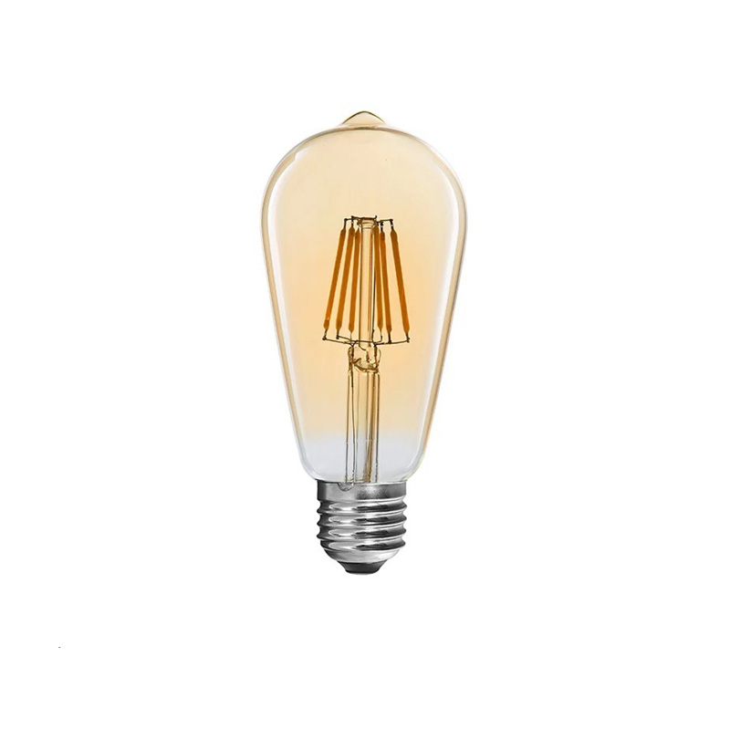 Λαμπτήρας LED ST64 Bulb pakoworld 4W 3000K E27 2700K amber 1