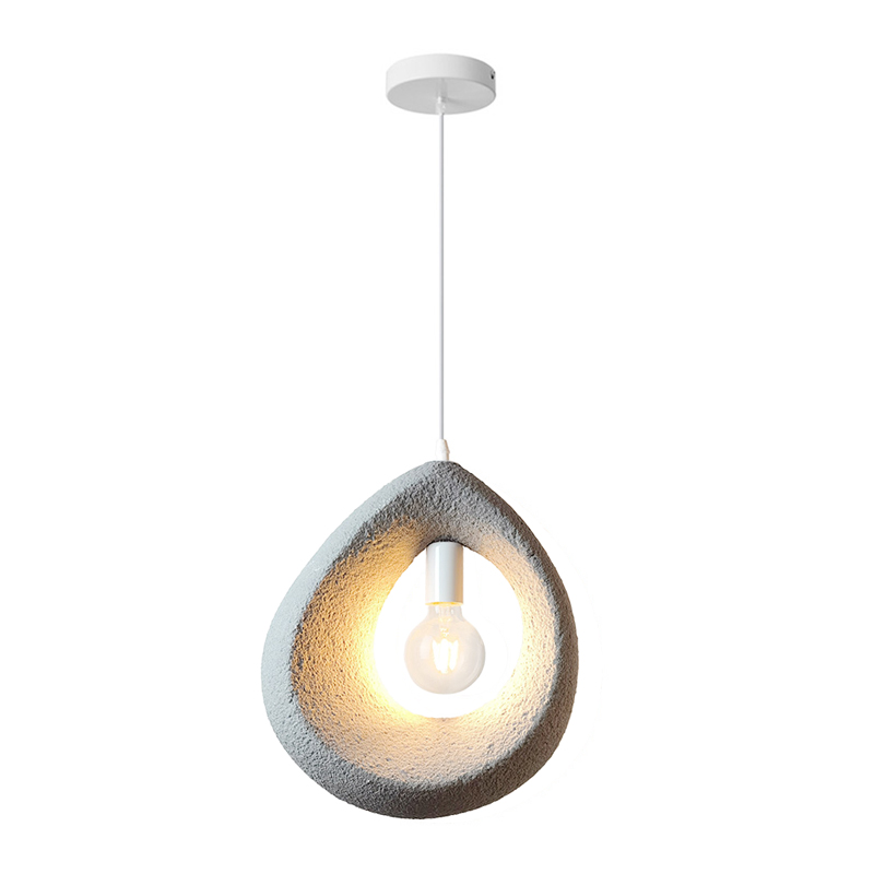 Φωτιστικό οροφής led Ferclyn pakoworld E27 ps σε ανοιχτό γκρι 32x24x35εκ 1