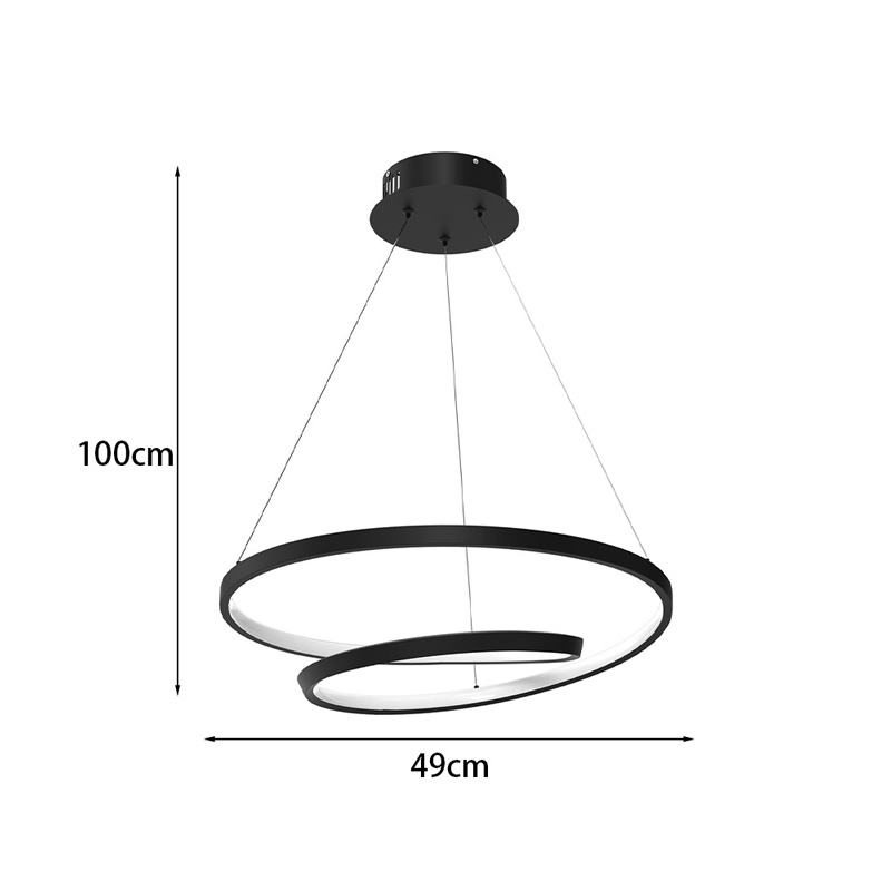 Φωτιστικό οροφής Rexon pakoworld led μέταλλο μαύρο Φ49x12εκ 3