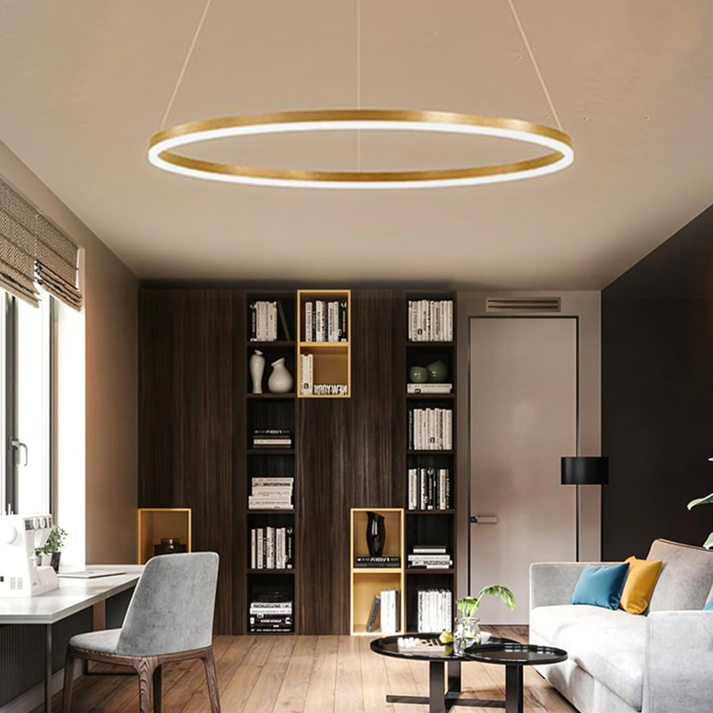 Φωτιστικό οροφής Nebrian pakoworld led μέταλλο χρυσό Φ60x15εκ 2